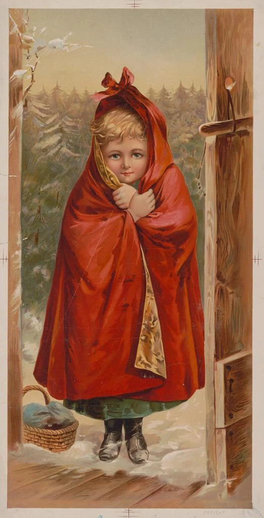 Reproduktion des Gemäldes Der kleine Rotkäppchen - Sackett Wilhelms Litho