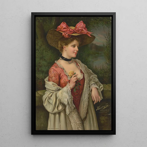 Die Rosenversprechen - Sackett Wilhelms Litho — gerahmtes Bild an der Wand