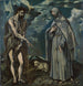 Saint Jean-Baptiste und Saint François d'Assise - Atelier d'El Greco — Ansicht des Kunstwerks