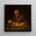 Saint Joseph mit dem Jesuskind - Giovanni Battista Salvi da Sassoferrato — gerahmtes Bild an der Wand