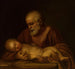 Saint Joseph mit dem Jesuskind - Giovanni Battista Salvi da Sassoferrato — Ansicht des Kunstwerks