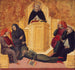 Saint Thomas d'Aquin confondant Averroès - Giovanni di Paolo — Ansicht des Kunstwerks