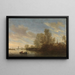 Ansicht des Flusses bei Deventer - Salomon van Ruysdael — gerahmtes Bild an der Wand