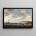 Ansicht des Flusses Lek und der Stadt Vianen - Salomon van Ruysdael — gerahmtes Bild an der Wand