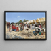 Markttag - Salvador Clemente Pérez — gerahmtes Bild an der Wand