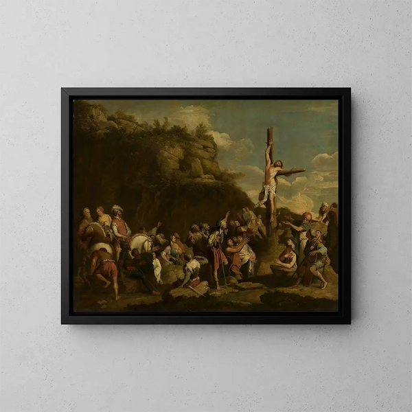 Kreuzigung von Polyklet - Salvator Rosa — gerahmtes Bild an der Wand