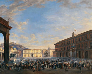L'arrivée du pape Pie IX à Naples - Salvatore Fergola — Ansicht des Kunstwerks