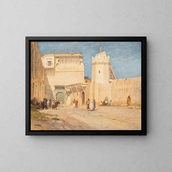 Gespräche am Nachmittag - Samuel Colman — gerahmtes Bild an der Wand