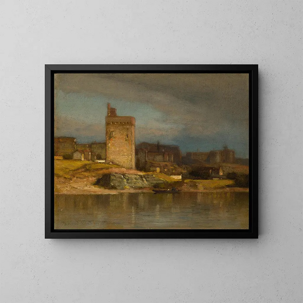 Alte Turm in Avignon - Samuel Colman — gerahmtes Bild an der Wand