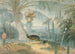 Landschaftsgemälde von Ceylan mit bellendem Hirsch, Kitz und Paar Paradiesgänse - Samuel Daniell — Ansicht des Kunstwerks