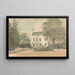 Ein weißes Haus in einem Garten - Samuel Davis — gerahmtes Bild an der Wand