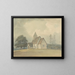 Kirche mit Holzturm - Samuel Davis — gerahmtes Bild an der Wand
