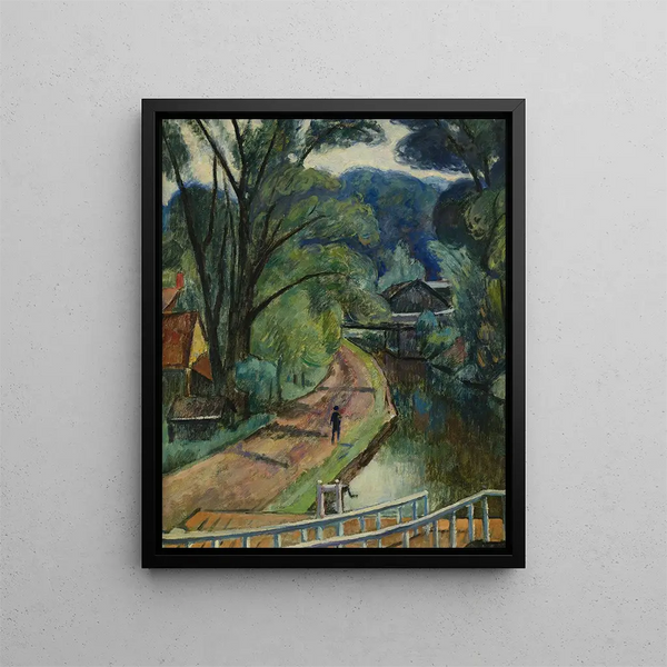 Ein urbaner Park in Paris, Frankreich - Samuel Halpert — gerahmtes Bild an der Wand