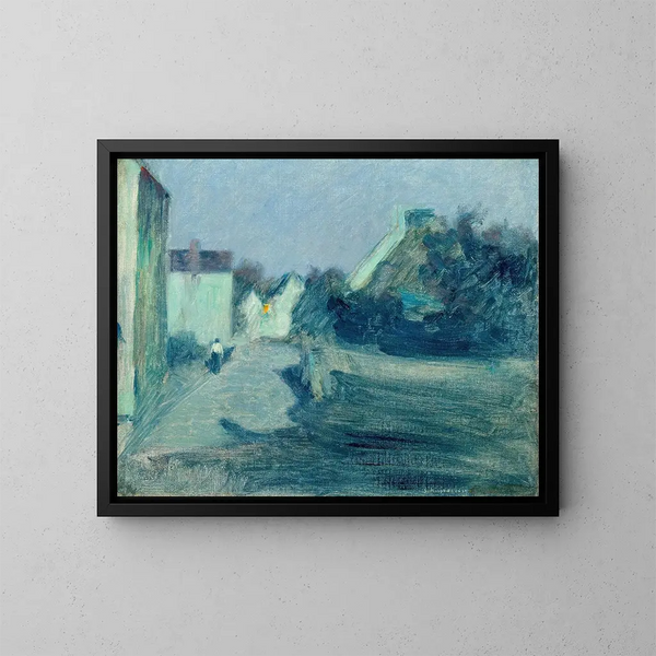 Allée du village au clair de lune - Samuel Hirszenberg — gerahmtes Bild an der Wand