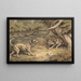 Der Hund und der Wolf - Samuel Howitt — gerahmtes Bild an der Wand