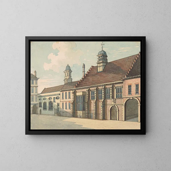 Gray's Inn - Samuel Ireland — gerahmtes Bild an der Wand