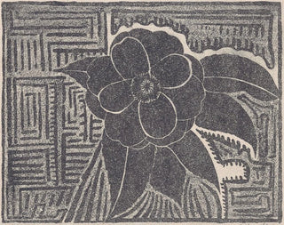 Samuel Jessurun de Mesquita - Camelia zwart rondom een doolhofachtig patroon.webp