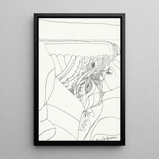 Samuel Jessurun de Mesquita - Vrouwenkop met half gesloten ogen in profiel naar links.webp