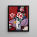 Vase chinesischer Rosenrosen - Samuel John Peploe — gerahmtes Bild an der Wand
