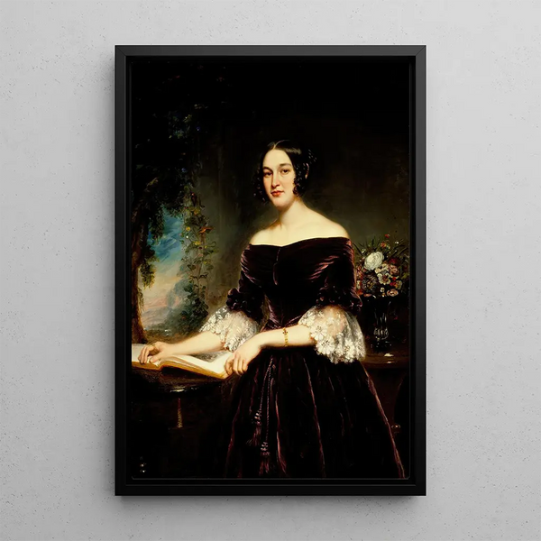 Portrait von Frau Sackett - Samuel Lovett Waldo — gerahmtes Bild an der Wand