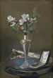 Stillleben mit Fächer und Anhänger - Samuel Marsden Brookes — Ansicht des Kunstwerks