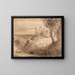 Eine pastorale Szene - Samuel Palmer — gerahmtes Bild an der Wand