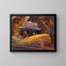Moissonneurs à la lumière du feu - Samuel Palmer — gerahmtes Bild an der Wand