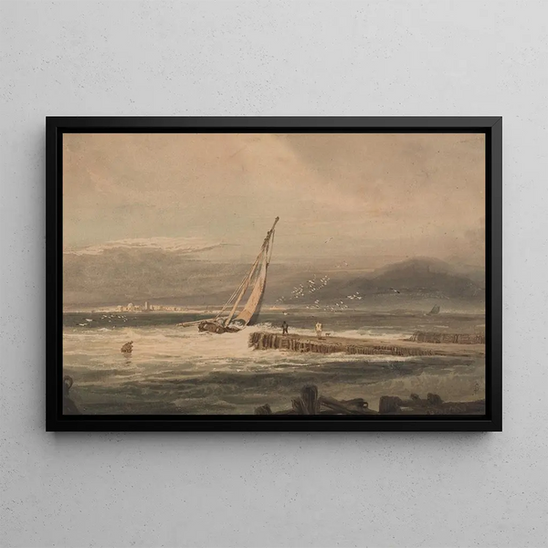 Eine starke Brise - Samuel Prout — gerahmtes Bild an der Wand