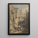 Eine Straße in Brügge - Samuel Prout — gerahmtes Bild an der Wand