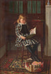 Junge Frau sitzend in einem Interieur - Samuel S. Carr — Ansicht des Kunstwerks