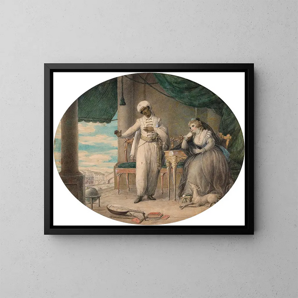 Othello und Desdemona in Venedig - Samuel Shelley — gerahmtes Bild an der Wand