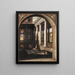 Junges Mann liest in einem Renaissance-Stil Palast - Samuel van Hoogstraten — gerahmtes Bild an der Wand
