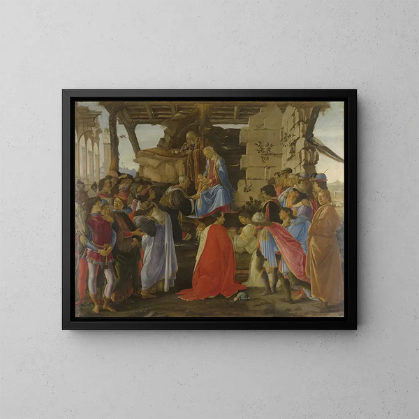 Anbetung der Heiligen - Sandro Botticelli — gerahmtes Bild an der Wand