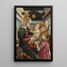 Die Jungfrau mit Kind und Engeln - Sandro Botticelli — gerahmtes Bild an der Wand