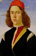 Portrait eines jungen Mannes - Sandro Botticelli — Ansicht des Kunstwerks