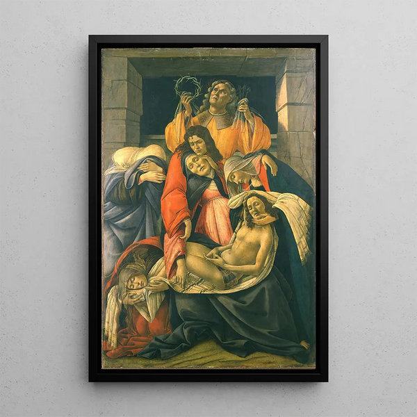 Die Klage über den toten Christus - Sandro Botticelli — gerahmtes Bild an der Wand