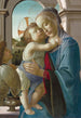 Die Jungfrau mit Kind mit einem Engel - Sandro Botticelli — Ansicht des Kunstwerks