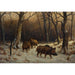 Reproduktion des Gemäldes Wildschweine im Schnee - Rosa Bonheur