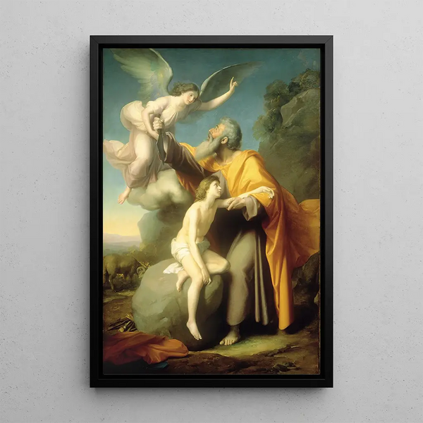 Der Opferung Isaaks - Santiago Rebull — gerahmtes Bild an der Wand
