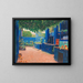 La cour bleue d'Arenys - Santiago Rusiñol — gerahmtes Bild an der Wand