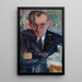 Portrait eines Mannes mit Brille - Sasza Blonder — gerahmtes Bild an der Wand