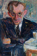 Portrait eines Mannes mit Brille - Sasza Blonder — Ansicht des Kunstwerks