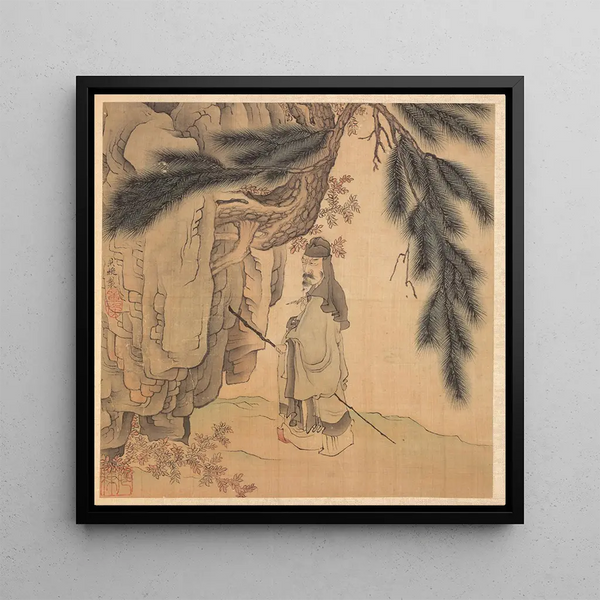 Savant avec bâton et pinceau - Chen Hongshou