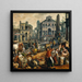 Szene auf dem Markt mit Ecce Homo - Joachim Beuckelaer — gerahmtes Bild an der Wand