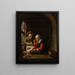 Ein bäuerliches Mahl - Schule von Frans van Mieris — gerahmtes Bild an der Wand