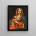 Jungfrau mit Kind - Schule von Leonardo da Vinci — gerahmtes Bild an der Wand