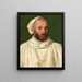 Portrait eines Mönchs - Schule von Verona — gerahmtes Bild an der Wand