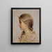 Mädchen von Profil - Sebastian Lucius — gerahmtes Bild an der Wand