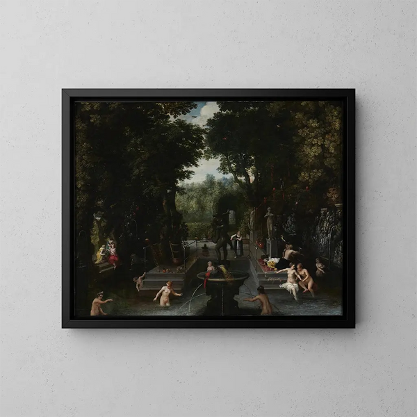Baigneurs - Sebastian Vrancx — gerahmtes Bild an der Wand