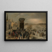 Die Kranich auf dem Kai von Antwerpen am gefrorenen Schelde von Sebastian Vrancx — gerahmtes Bild an der Wand